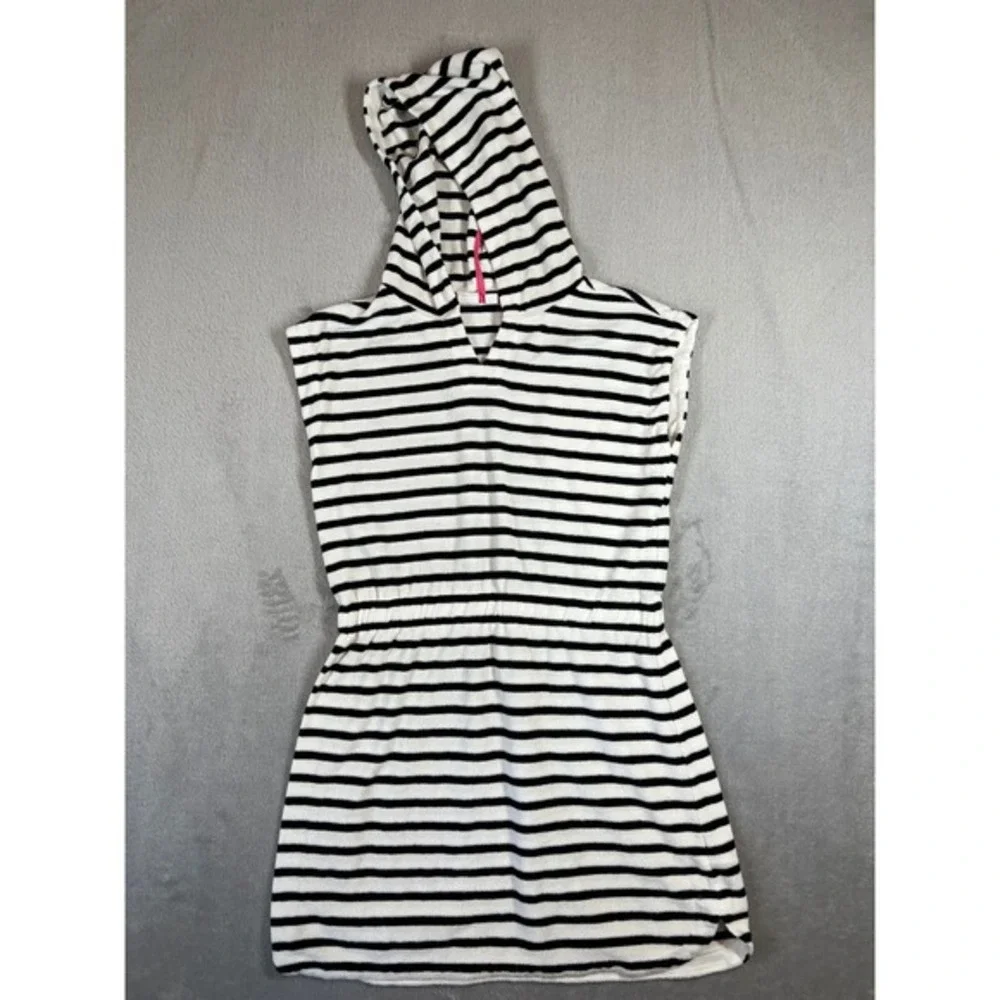 Gap Kids Girl's XL 12-13 Striped Terry Cloth Hooded Swim Cover Up Wearable Towel